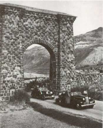 The Roosevelt Arch in Yellowstone's Northern Range has long marked the first entrance to the park.